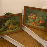 Pair of Still Life Fruit Paintings 1900