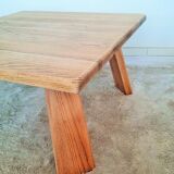Vintage solid oak coffee table vintage 50s