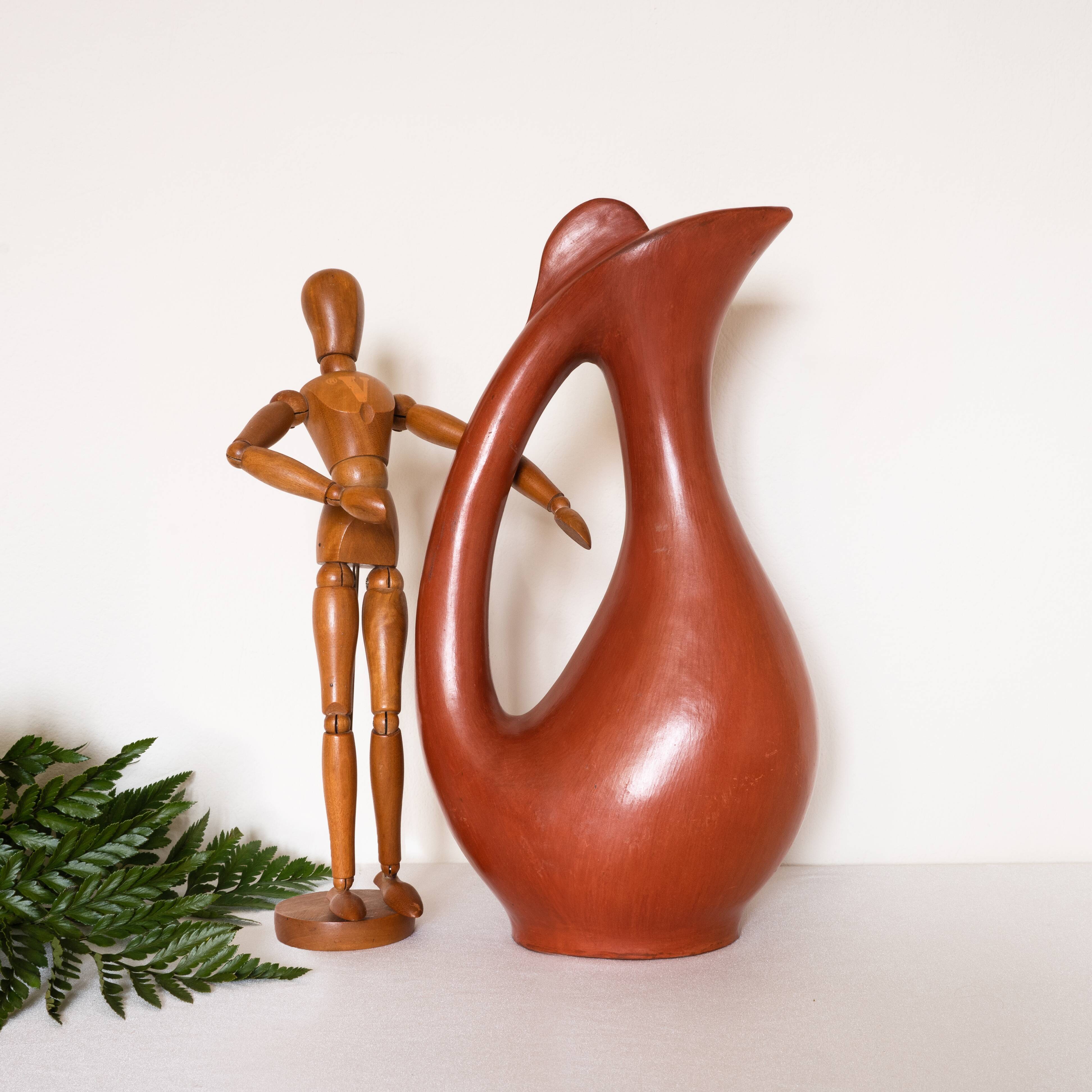 Pichet en terre cuite artisanal