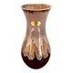 Brown German Fat Lava Style Vase with Drip Glaze, Töpferei Zimmermann
