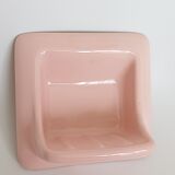 Pink ceramic soap dish