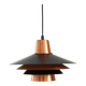Suspension en cuivre vintage avec design danois noir.