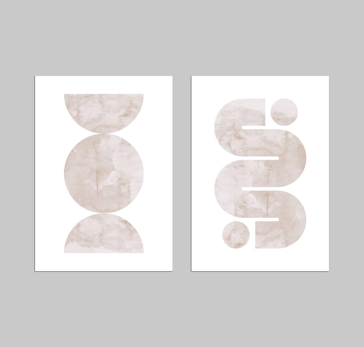 2 geometric art prints. (42x59.4cm)