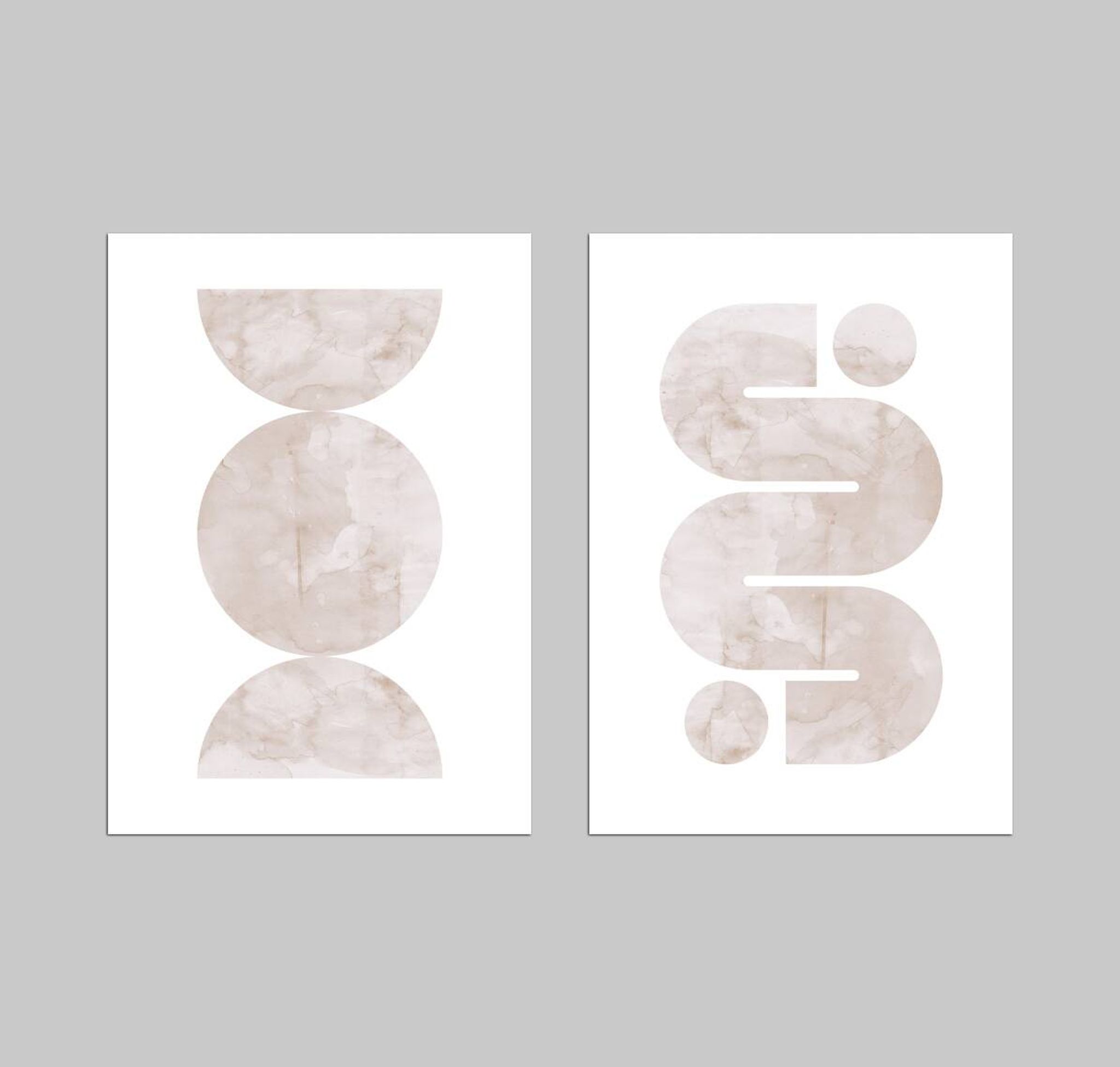 2 geometric art prints. (42x59.4cm)