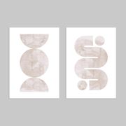2 geometric art prints. (42x59.4cm)