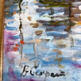 Oil painting on canvas signed “Autumn in Paris” dimensions: height-65cm- width-42cm-