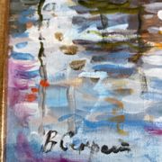 Oil painting on canvas signed “Autumn in Paris” dimensions: height-65cm- width-42cm-