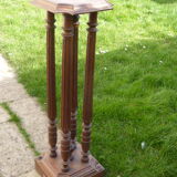 Old wooden saddle, 4 columns, chiseled,