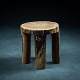 Raw wood stool