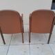 2 vintage Scandinavian Danish teak conference chair armchairs
