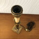 Ancient lamp foot candlestick corinthian column in bronze
