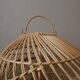 Suspension in natural wicker rattan vintage braided bohemian decoration handmade artisanal manufacturing