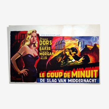 Affiche cinéma originale "Le coup de minuit" Diana Dors
