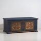 Antique navy blue bridal trunk (1855)