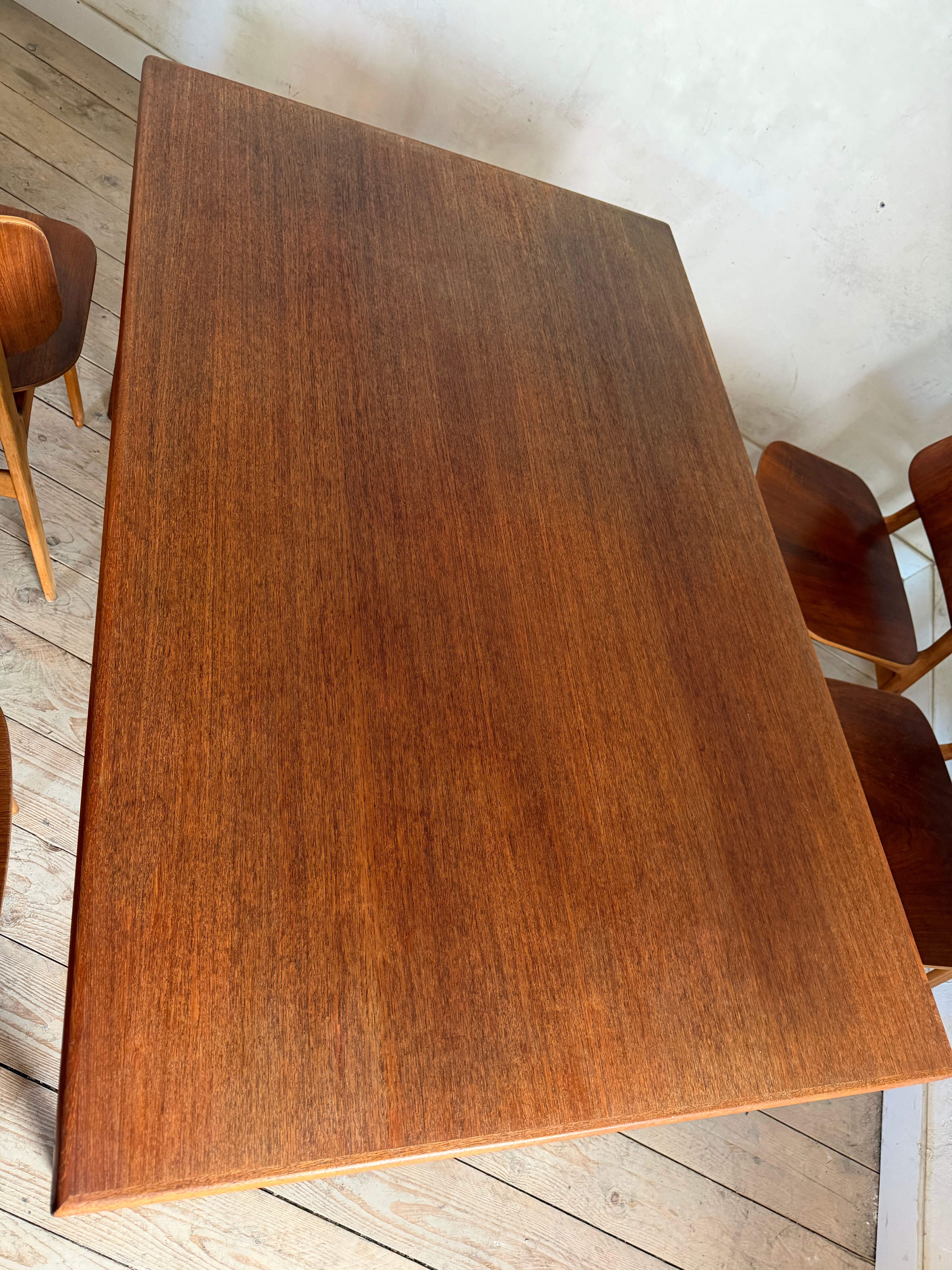 Table rectangulaire scandinave vintage en teck