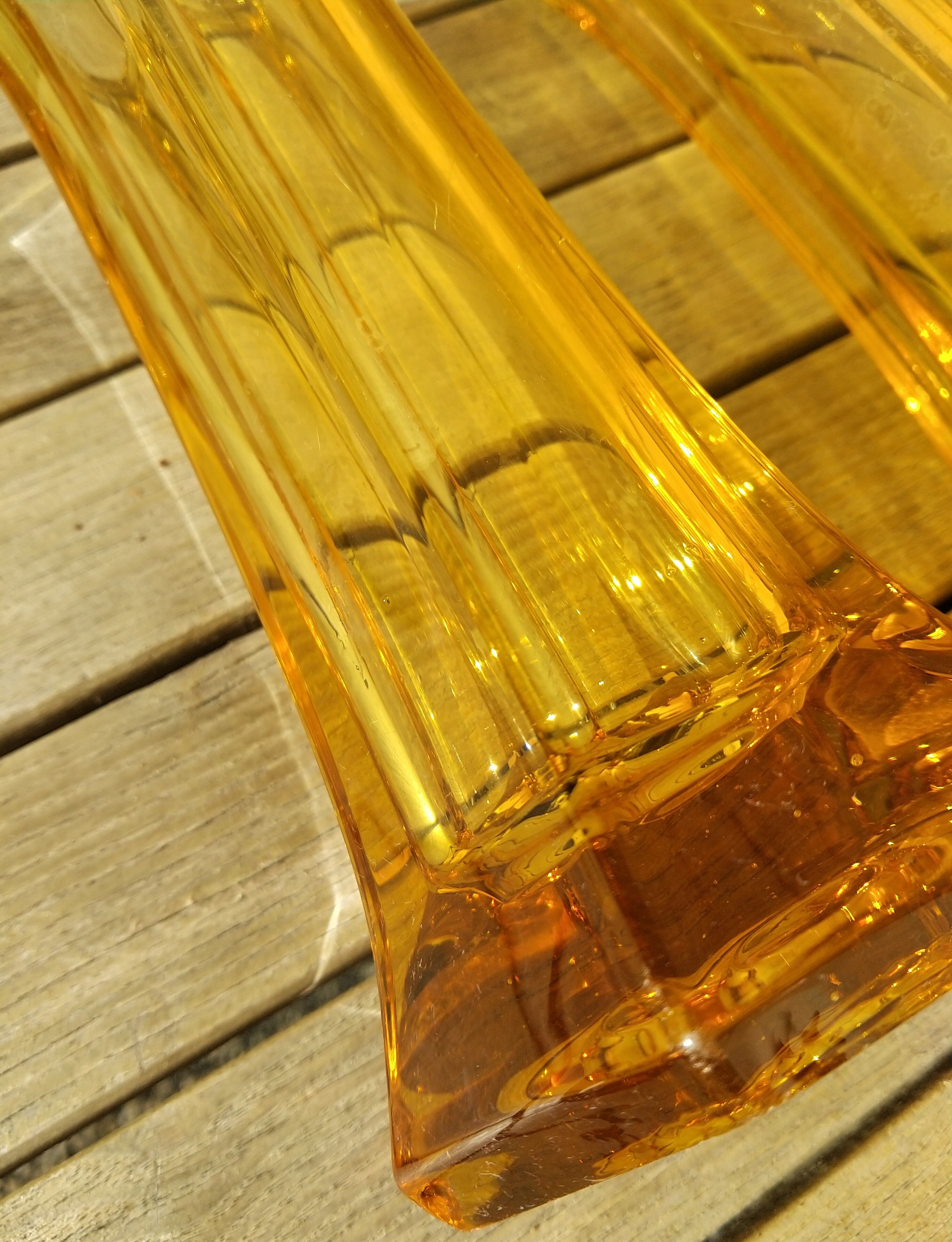 Set de 2 vases vintage 1950  jaune orangé