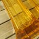 Set de 2 vases vintage 1950  jaune orangé