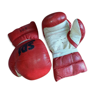 A pair of antique boxing gloves