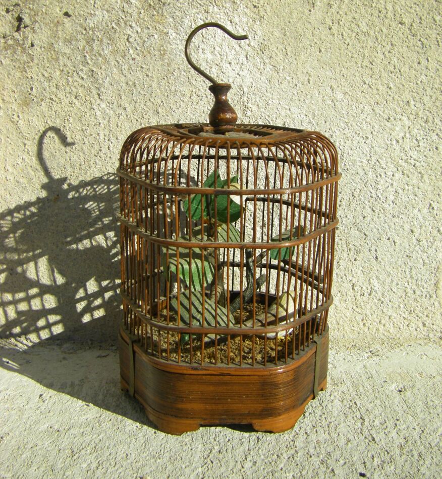 Cage classique sur pied - Cage à oiseaux - En métal - 120,5 cm de hauteur