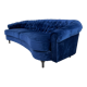 3-seater sofa type Chesterfield in blue velvet