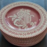 10 assiettes Pierre Frey "paniers fleuris"