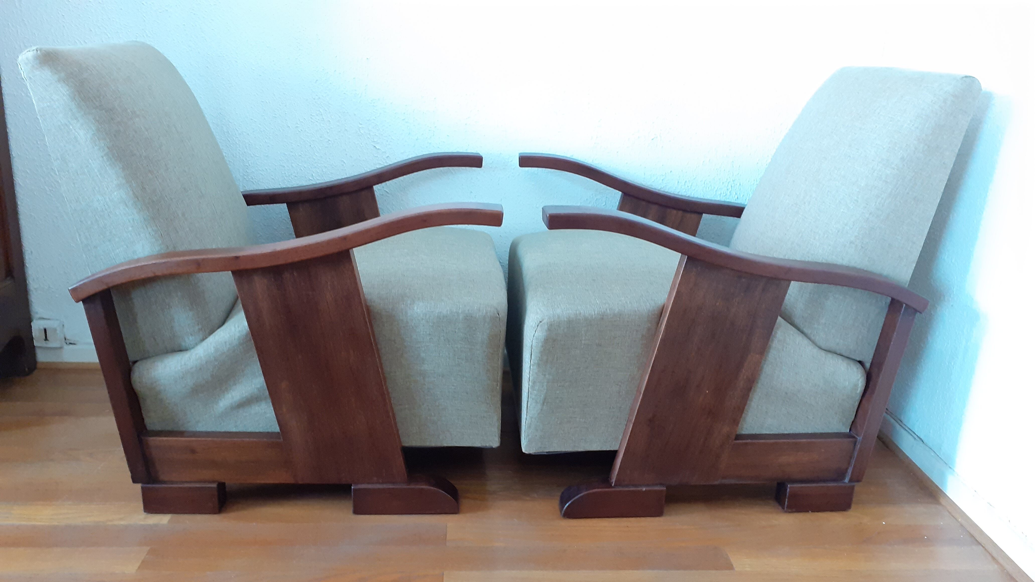 Pair of Art Deco armchairs, Morel Lab