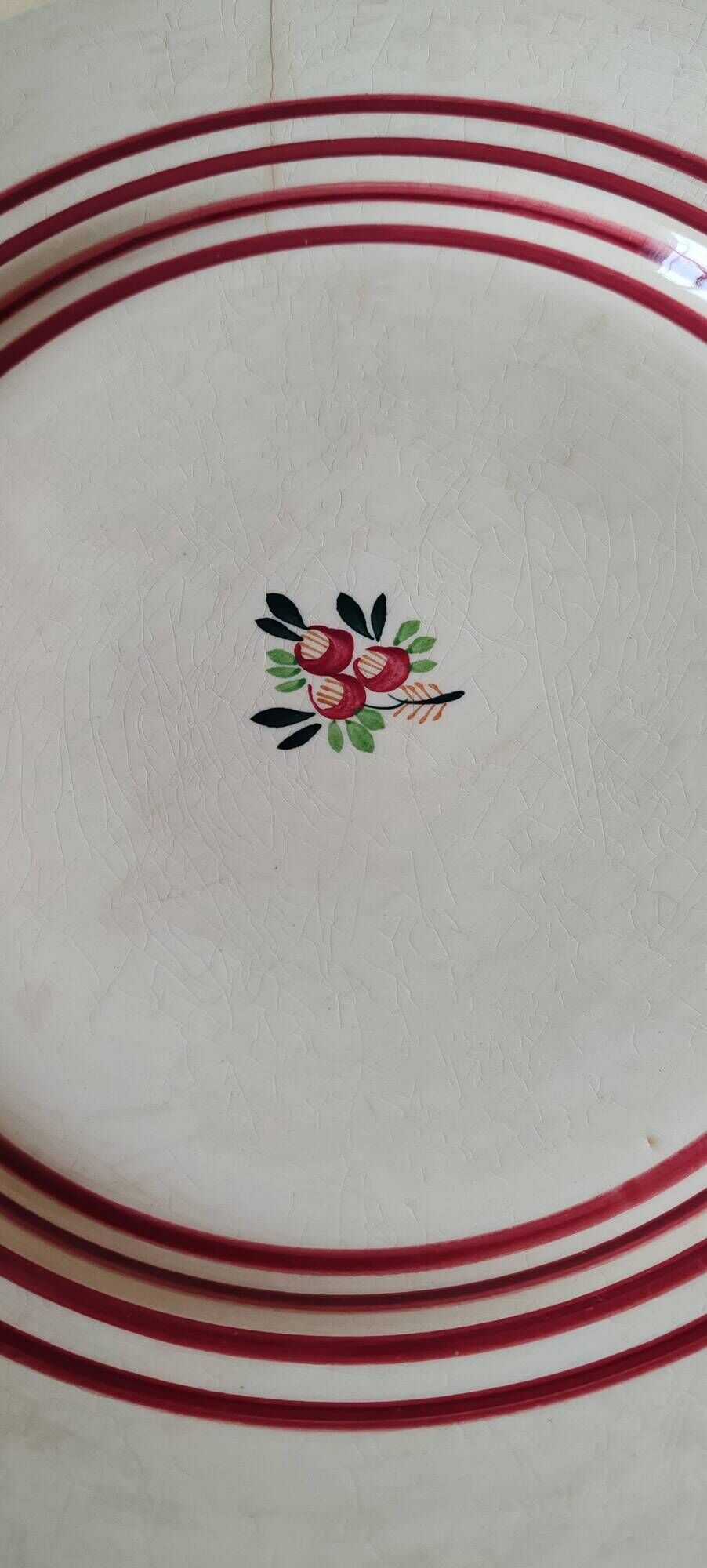 Old Gien earthenware plate