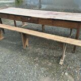 Very large farm table with its 2 benches