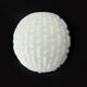 Vintage white glass half-sphere wall light. 1970s