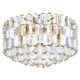 Large ceiling chandelier in gilded brass and glass Palazzo J.T. Kalmar, 1950s