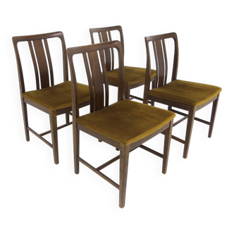 Set of 4 Scandinavian oak chairs, Linde Nilsson, Lammhult, Sweden, 1960.