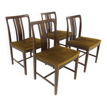 Set of 4 Scandinavian oak chairs, Linde Nilsson, Lammhult, Sweden, 1960.