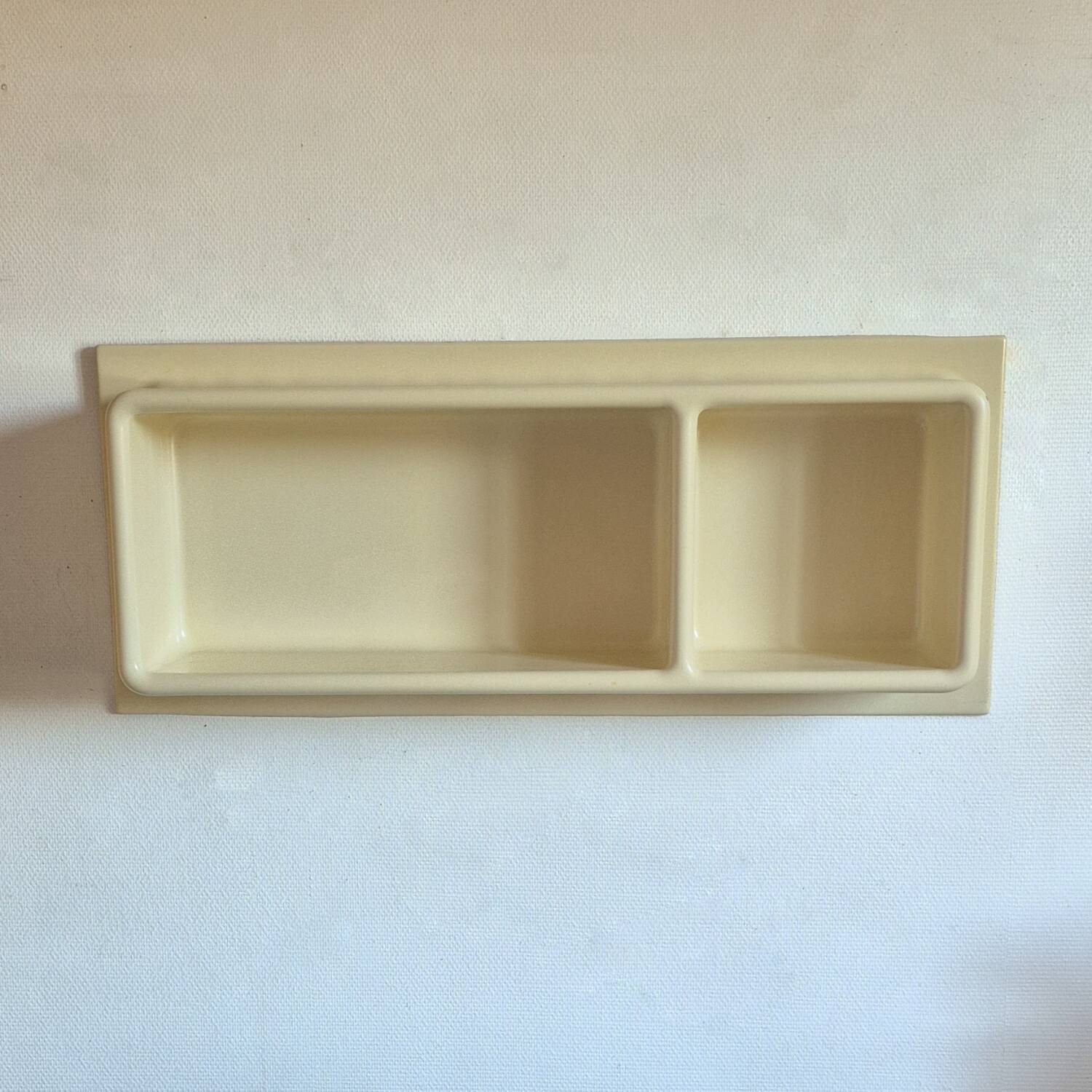 Prisunic vintage cream wall shelf