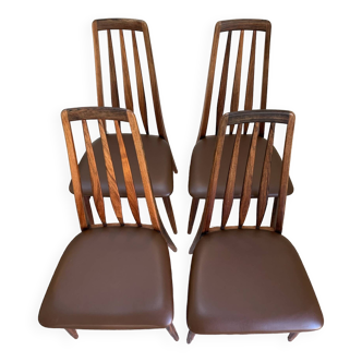 4 chaises Scandinave de Niels Koefoed en Palissandre de Rio 1960