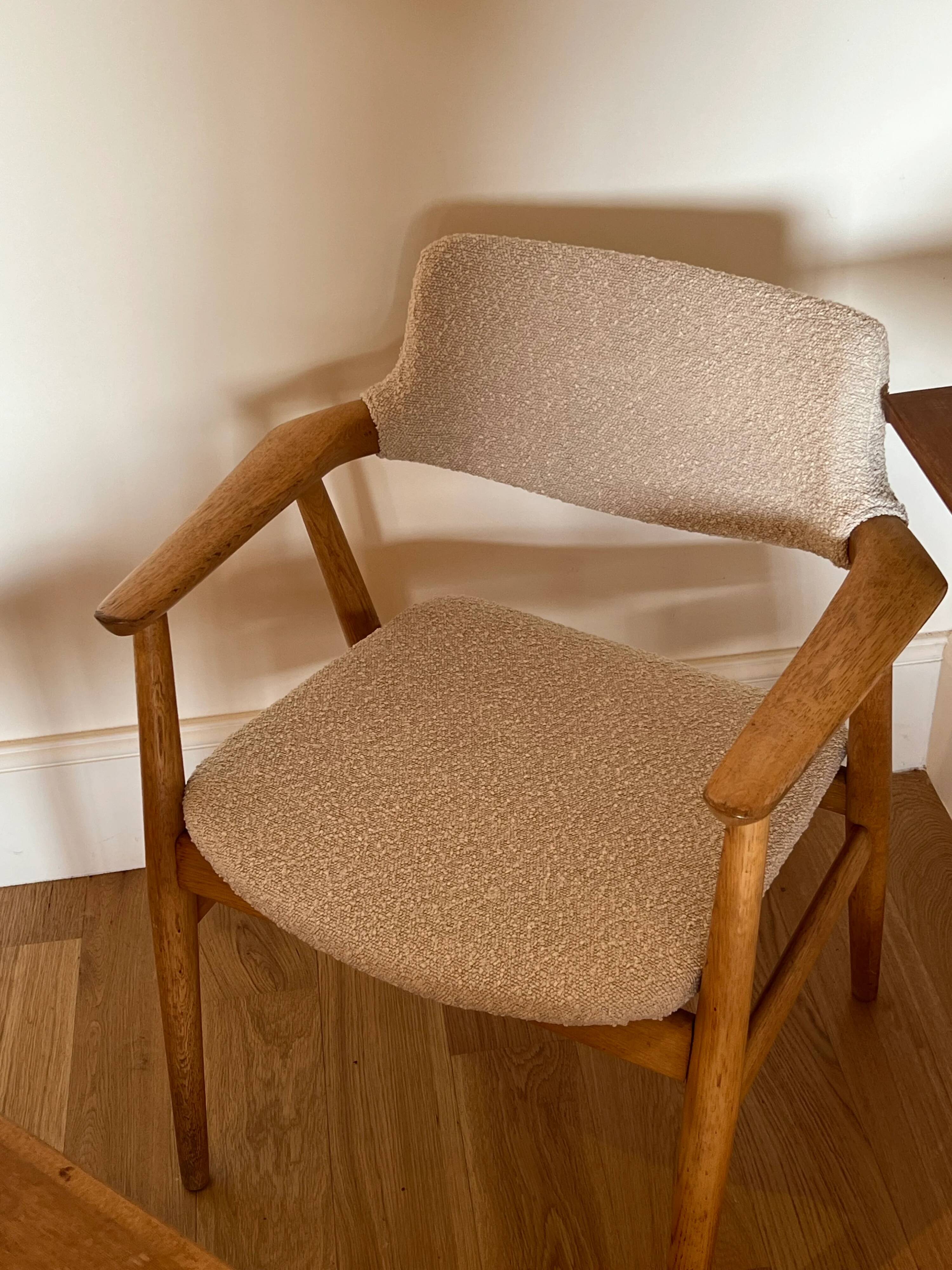 Vintage Scandinavian armchair in oak "Lene" - 1960s