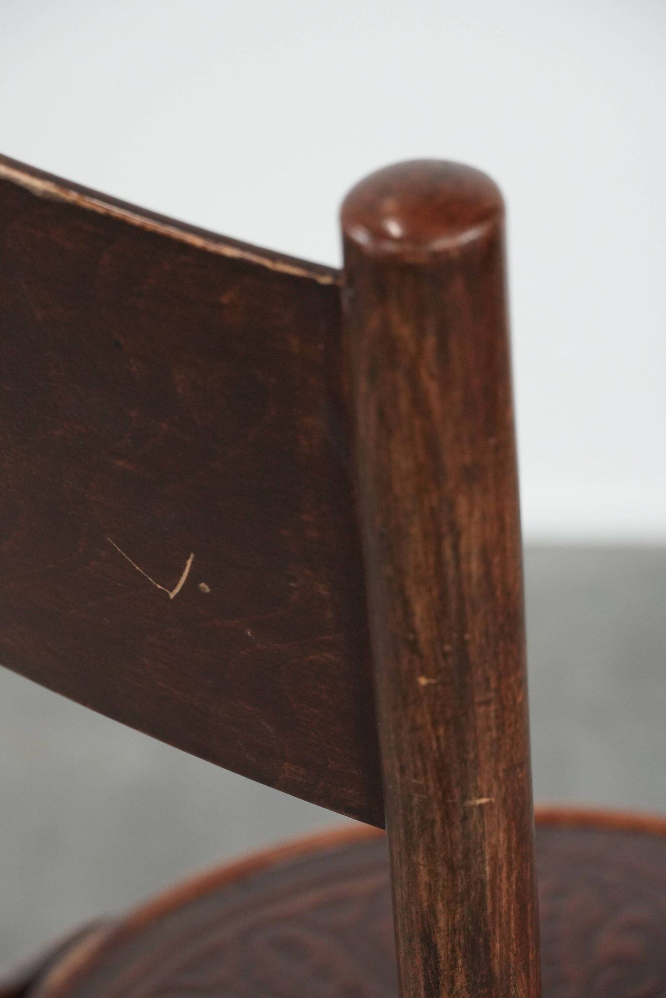 Vintage timeless wooden Cosmos bistro design chair with beautiful carvings
