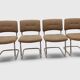 Série de 4 chaises cantilever – Années 80