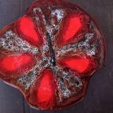 Cheese service Vallauris | Glazed volcanic red ceramic