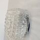 Small square wall light ceiling light molded glass 1970 1980