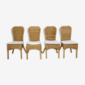 4 wicker/rattan chairs