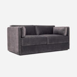 Canapé haga gris velour, design scandinave