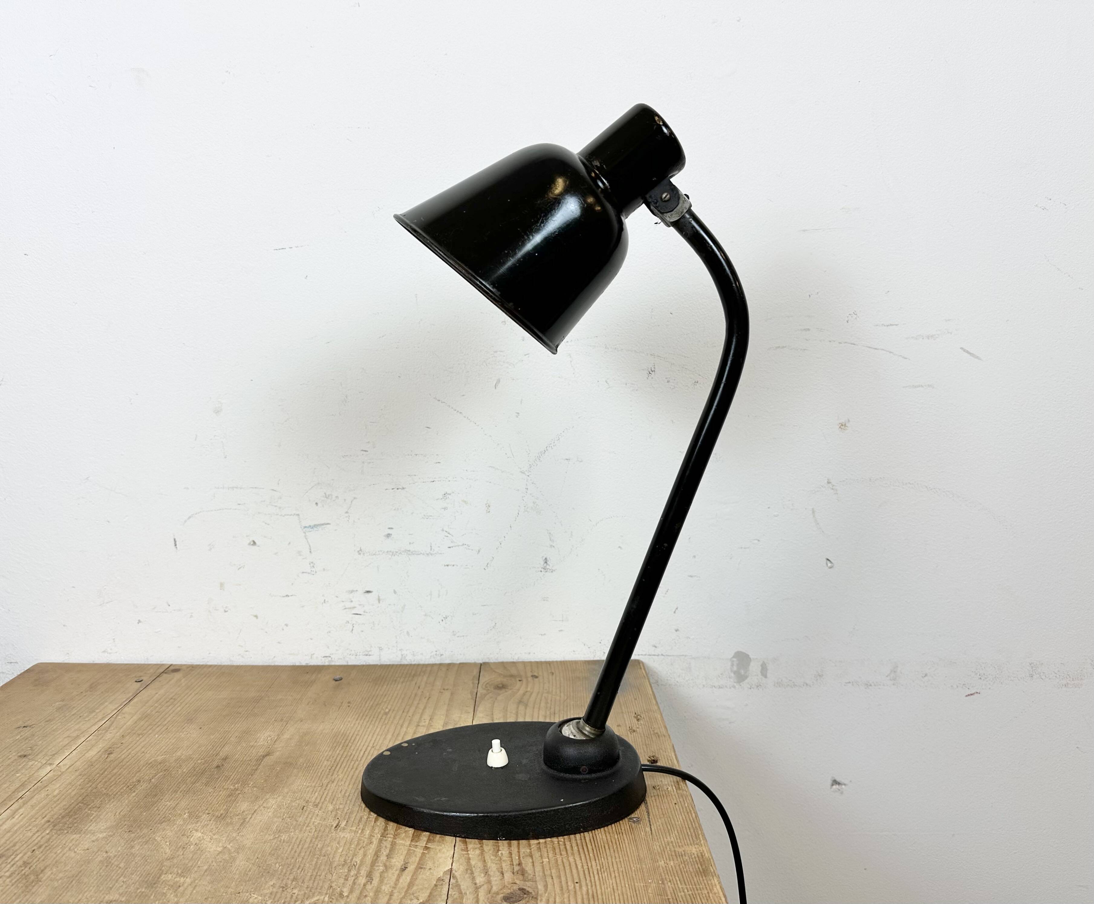 Vintage Black Table Lamp by Christian Dell for BUR Bunte & Remmler, 1930s