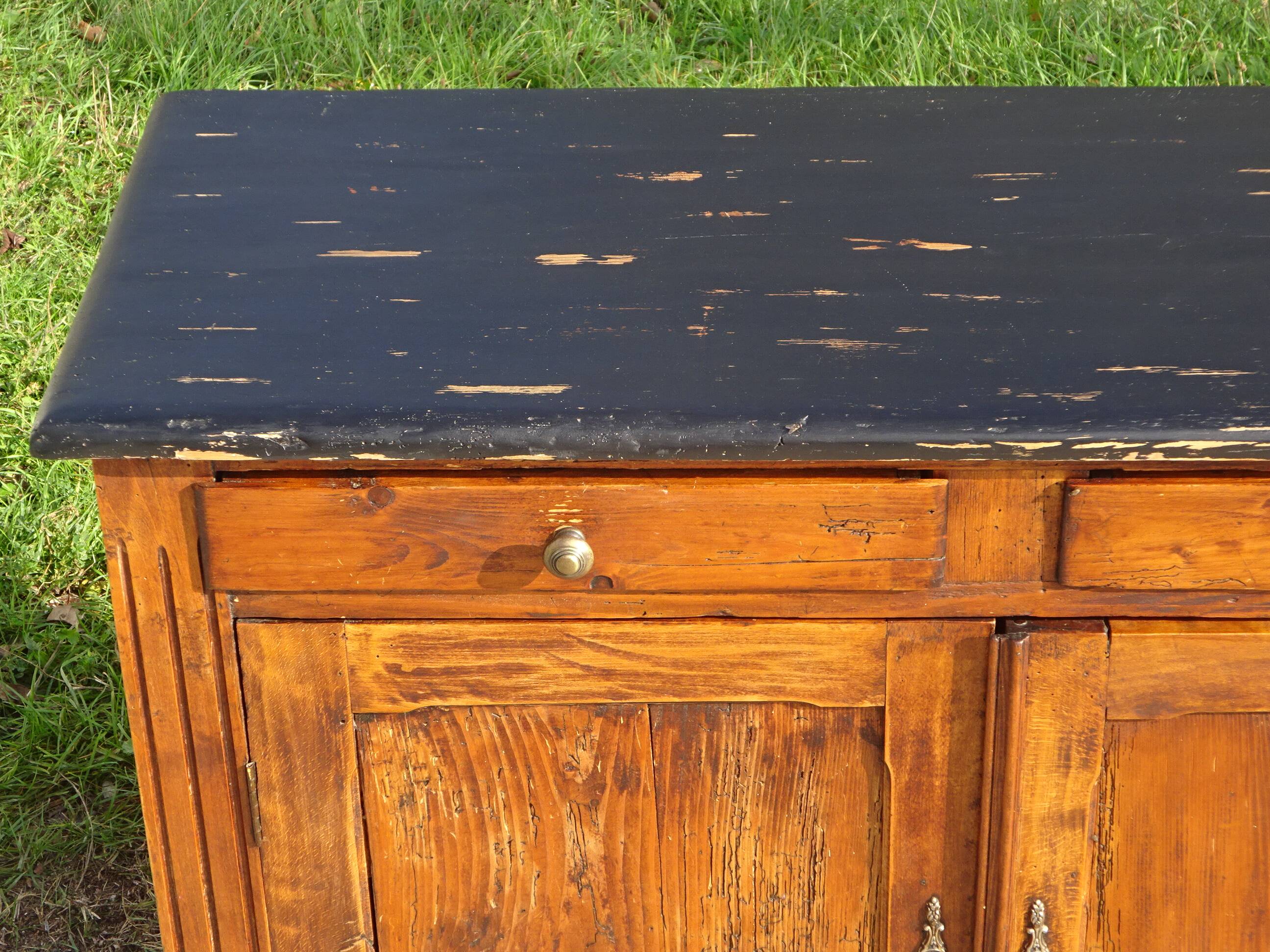 old Parisian pine sideboard
