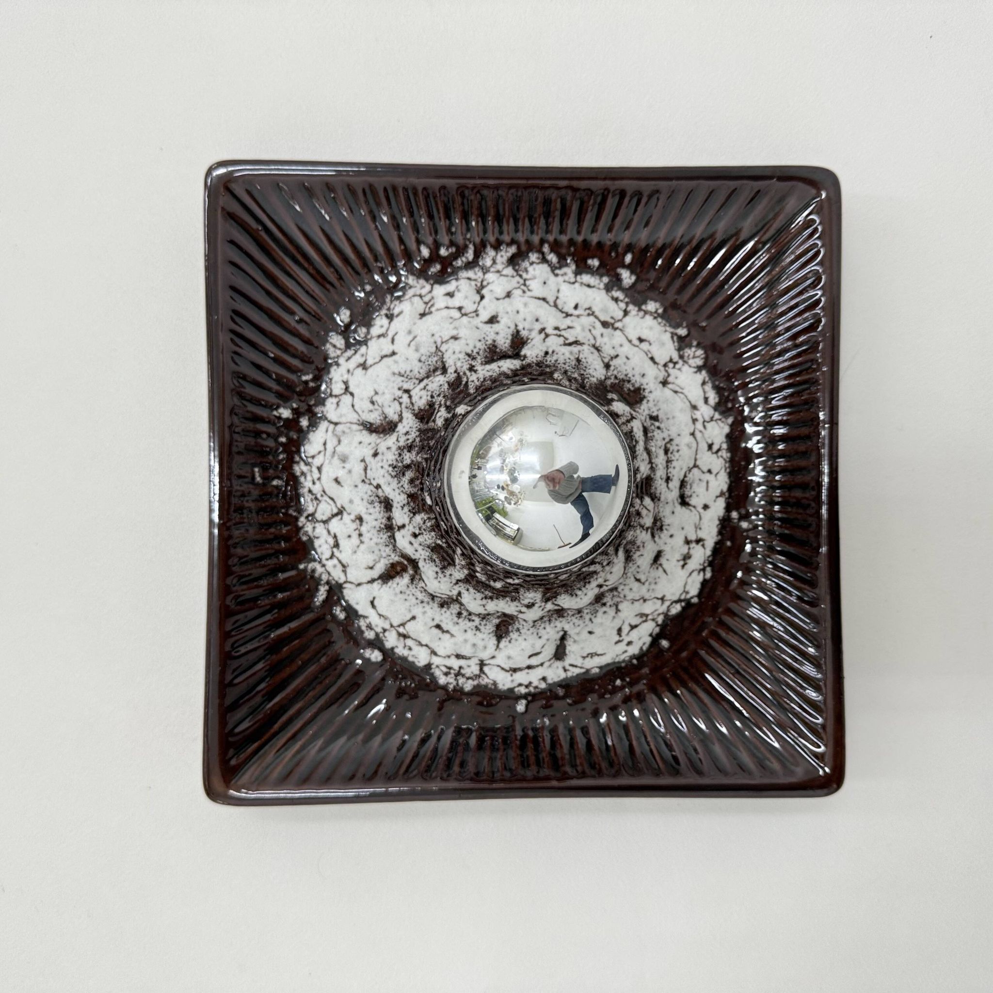 Applique/plafonnier en céramique design ouest-allemand, années 1970