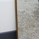 Mirror of the 70s in gilded metal, 60x35 cm