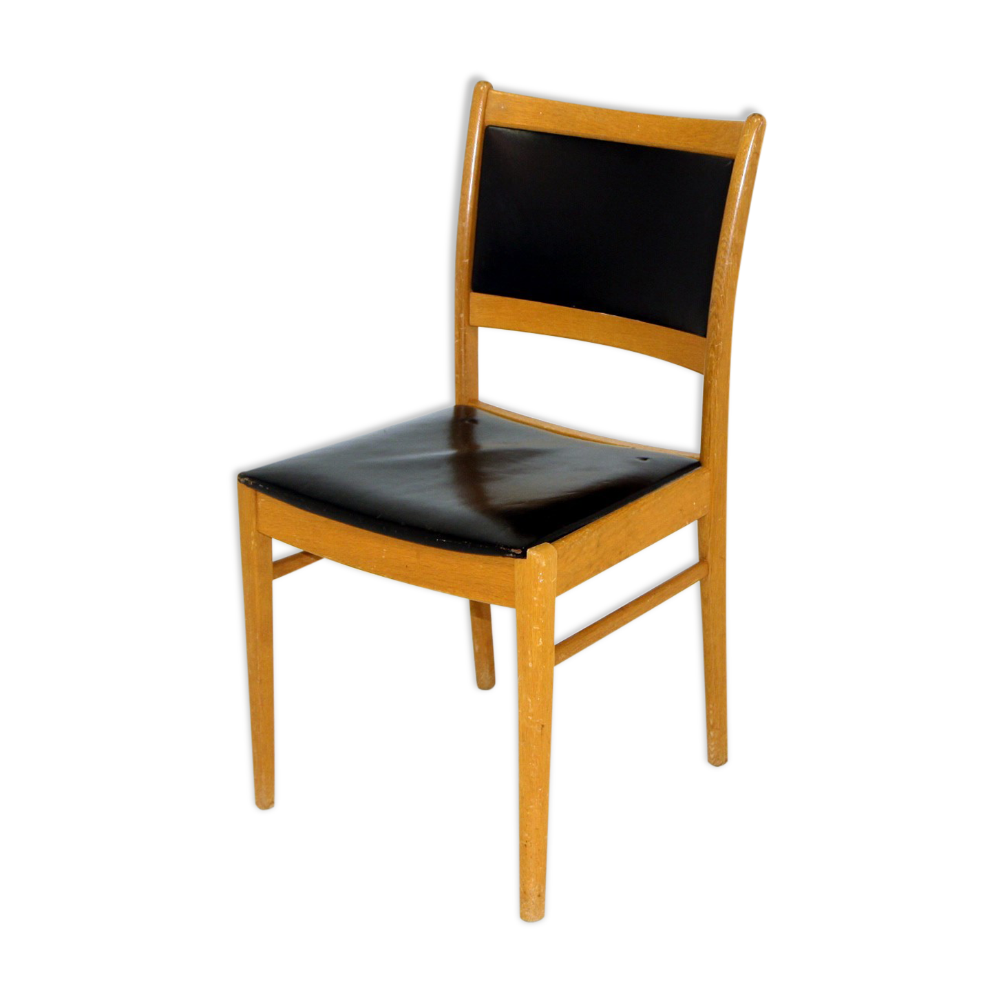 Oak and leather chair, Sweden, 1960