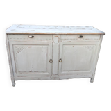 Old low sideboard in solid wood