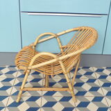 Rattan children's basket chair