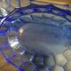 Vide poches porte savon récipients en verre bleu ancien vintage dp 0222f075