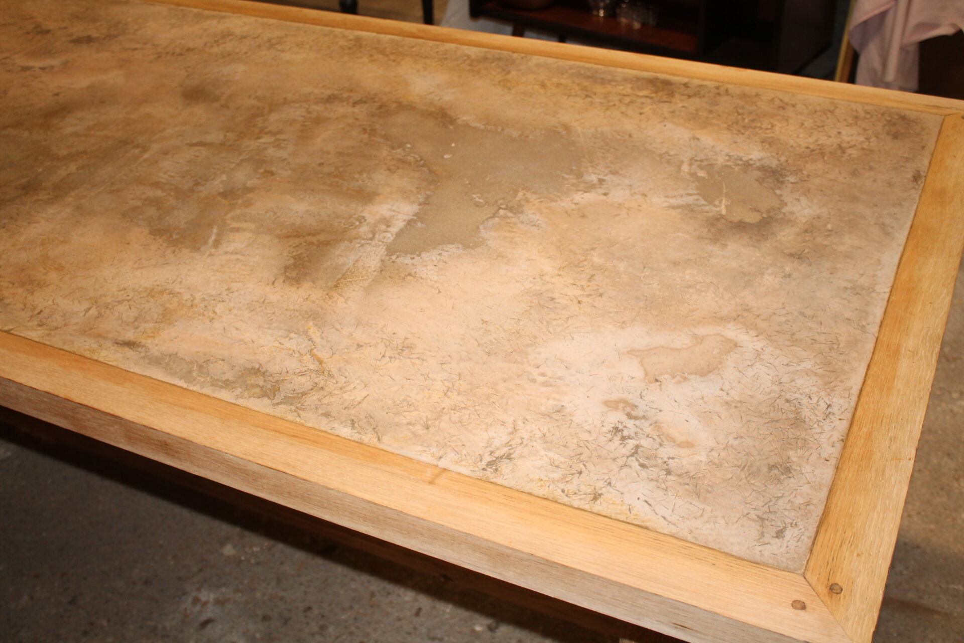 Polished concrete farm table
